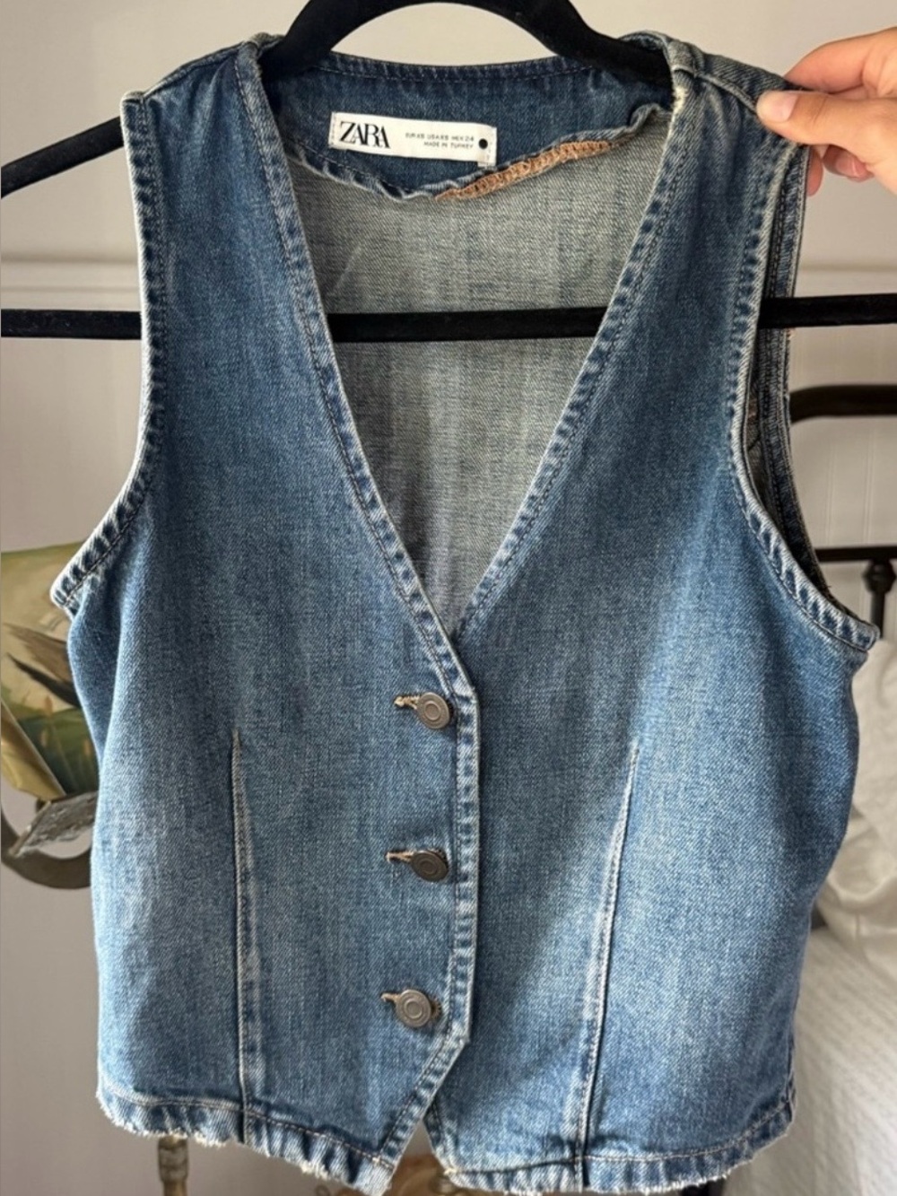Zara Blue Denim Vest